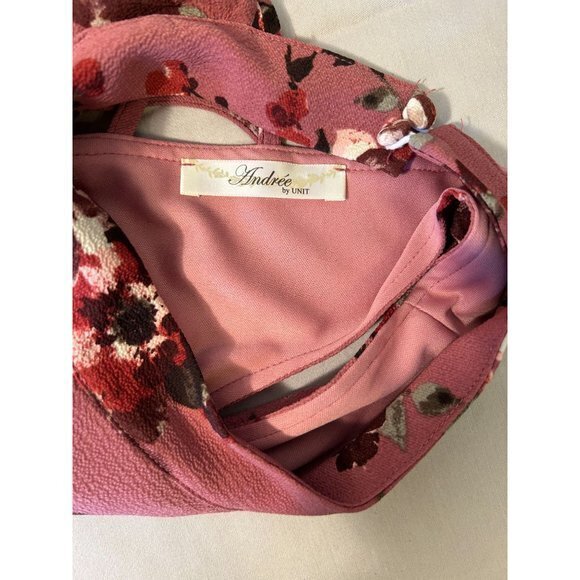 EUC Andree by UNIT Sleeveless Dress‎ Rose Lined Floral Juniors Size Medium - Picture 8 of 10